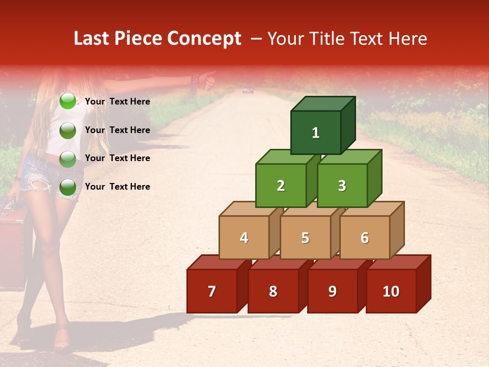 People Freedom Road PowerPoint Template