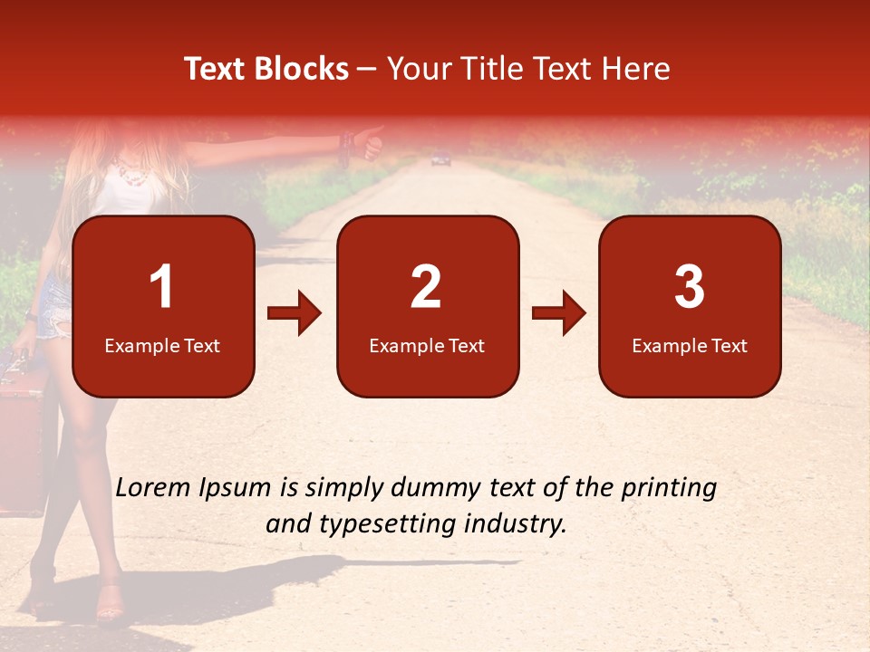 People Freedom Road PowerPoint Template