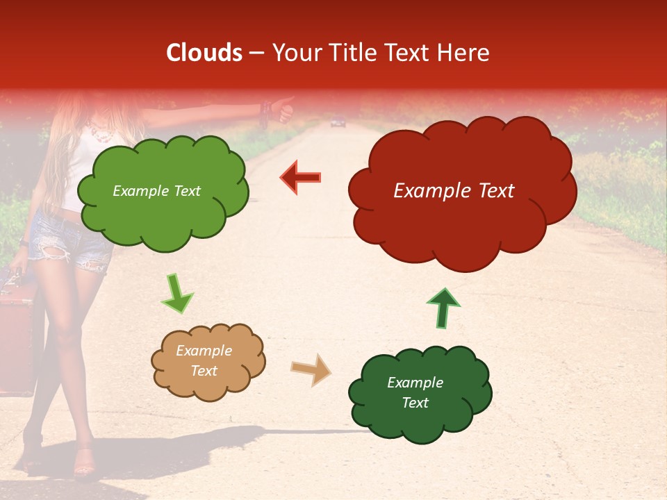 People Freedom Road PowerPoint Template