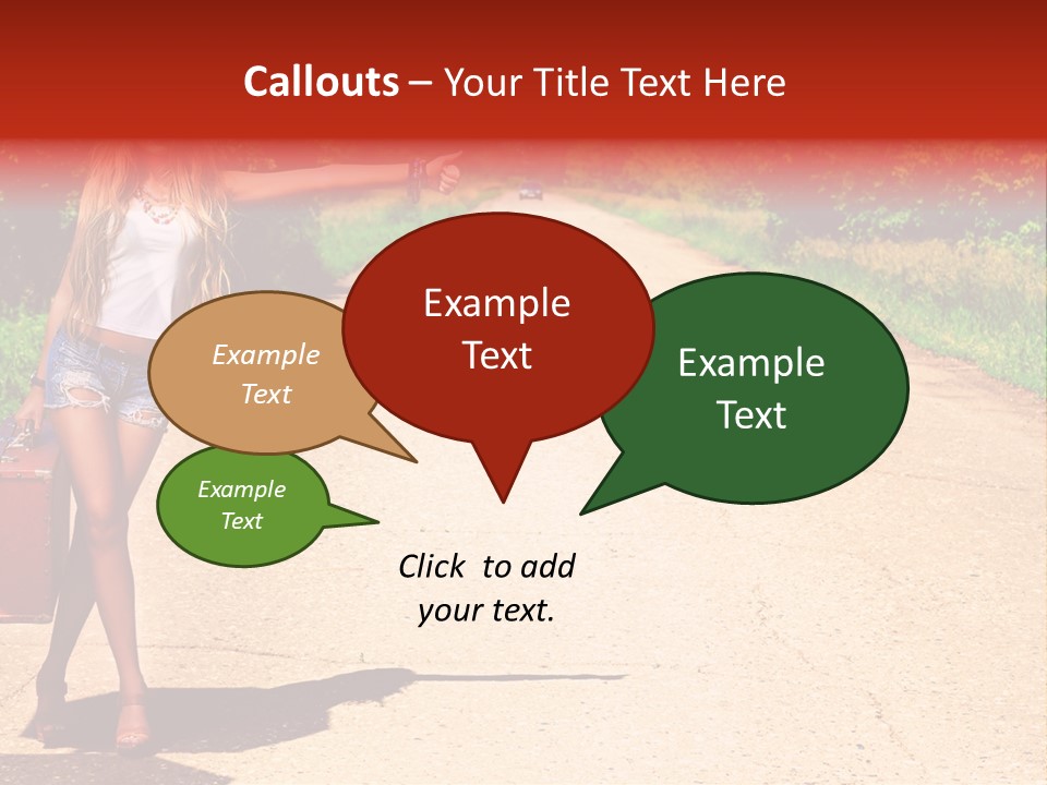 People Freedom Road PowerPoint Template