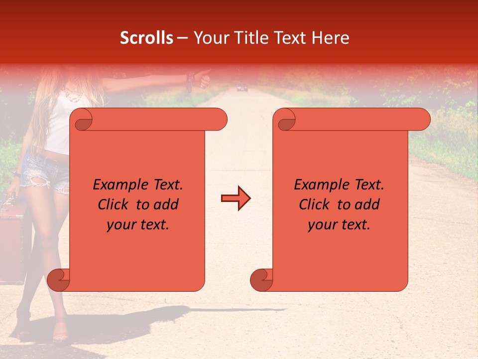 People Freedom Road PowerPoint Template