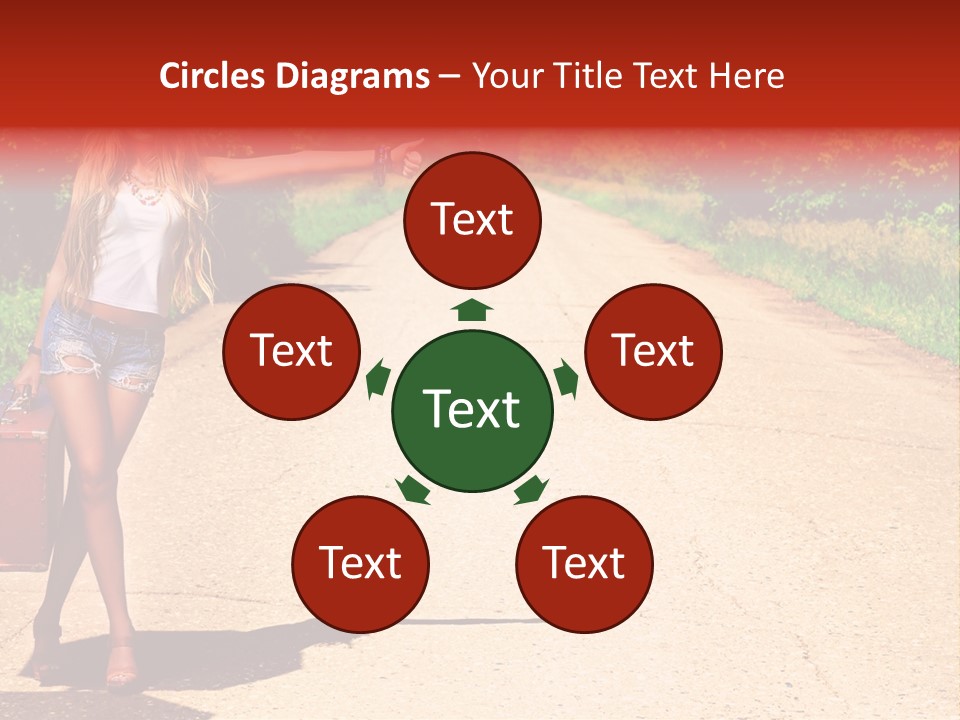 People Freedom Road PowerPoint Template