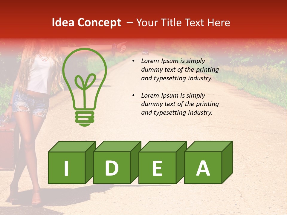 People Freedom Road PowerPoint Template