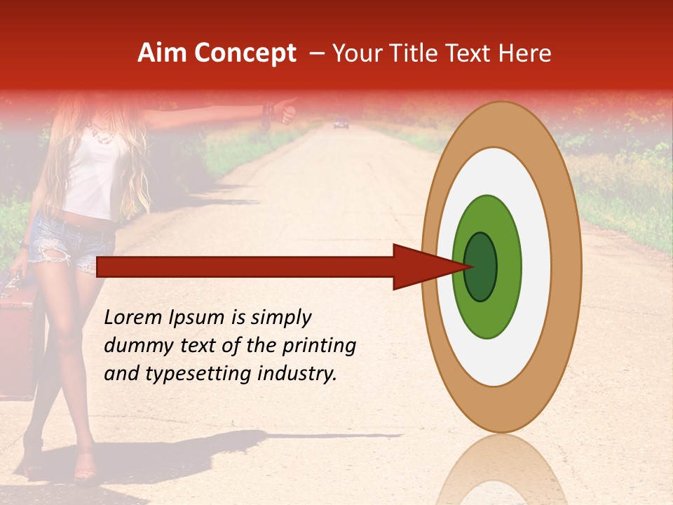 People Freedom Road PowerPoint Template