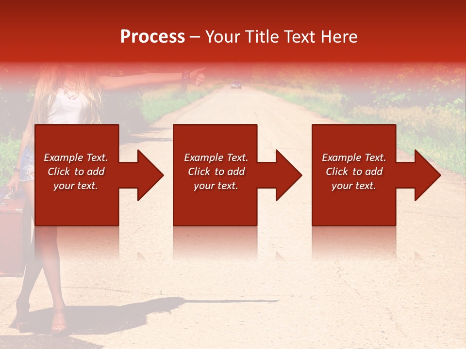 People Freedom Road PowerPoint Template