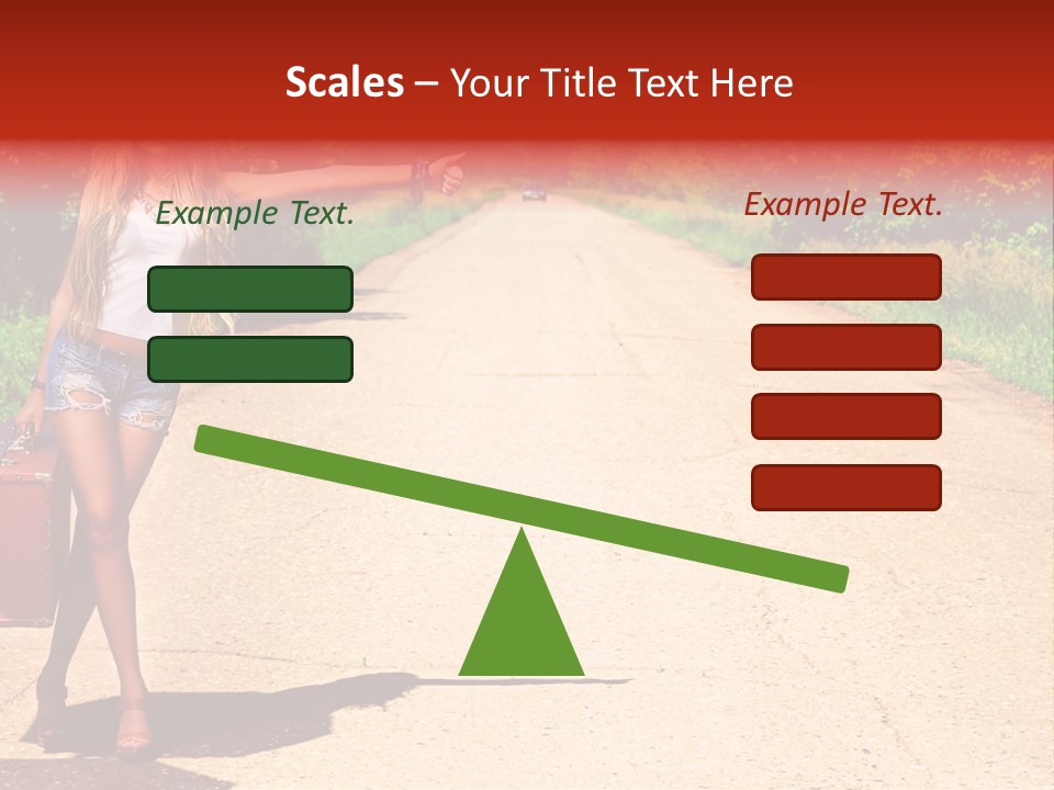 People Freedom Road PowerPoint Template
