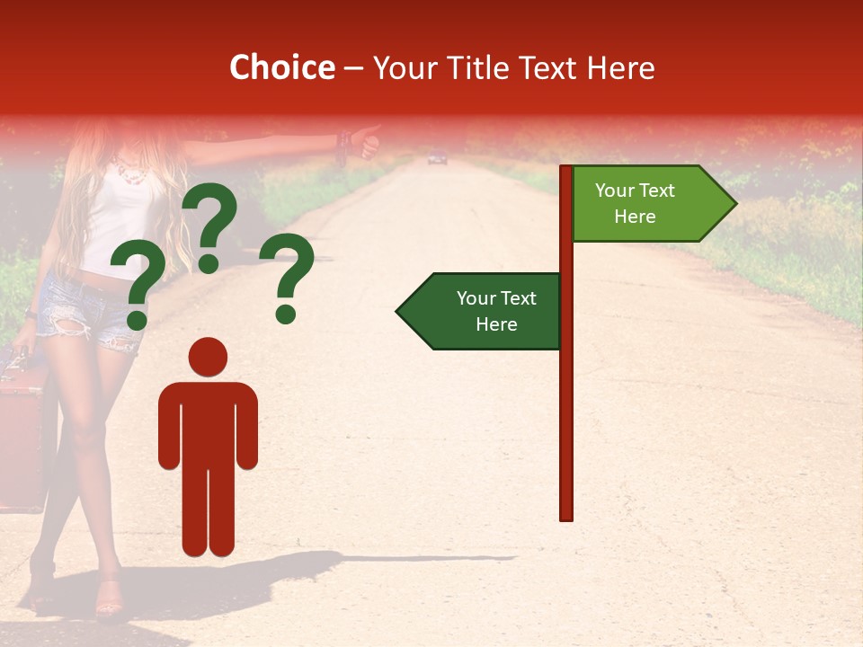 People Freedom Road PowerPoint Template