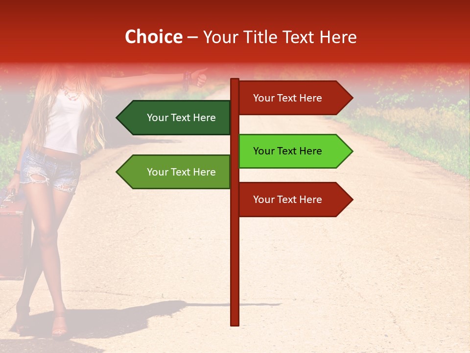 People Freedom Road PowerPoint Template