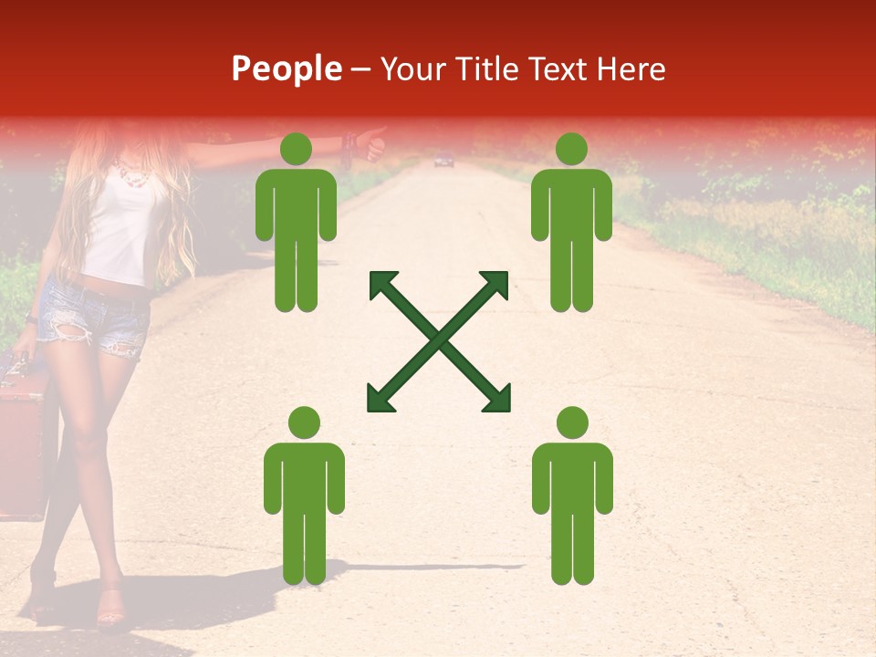 People Freedom Road PowerPoint Template
