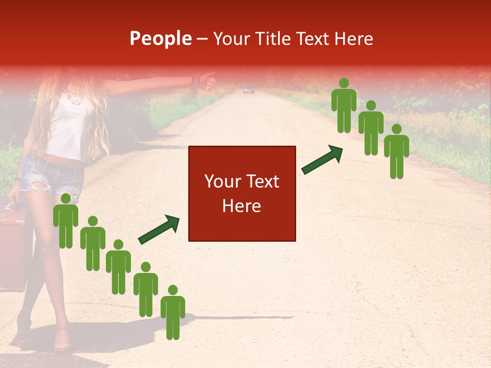 People Freedom Road PowerPoint Template