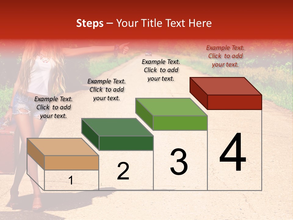 People Freedom Road PowerPoint Template