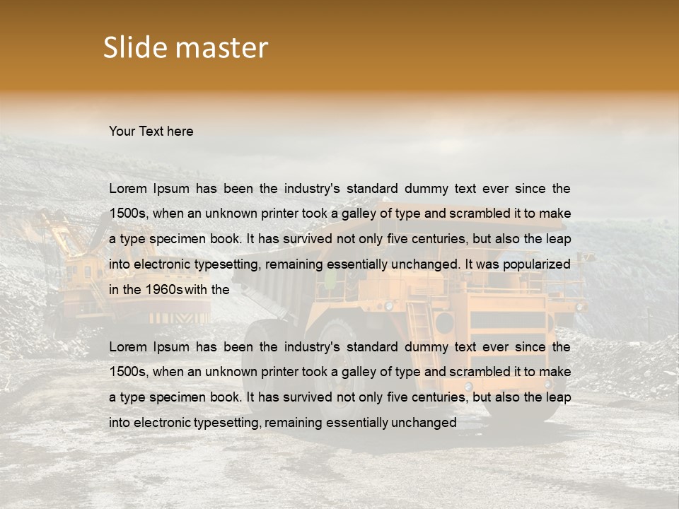 Digger Shovel Car PowerPoint Template