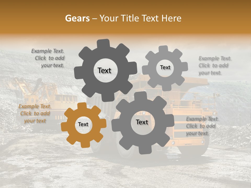 Digger Shovel Car PowerPoint Template