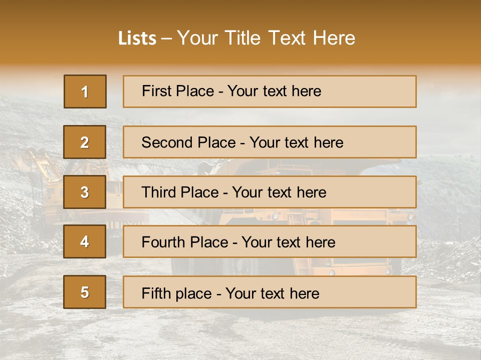 Digger Shovel Car PowerPoint Template