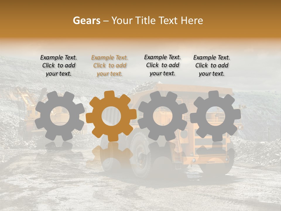 Digger Shovel Car PowerPoint Template