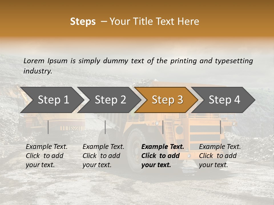 Digger Shovel Car PowerPoint Template