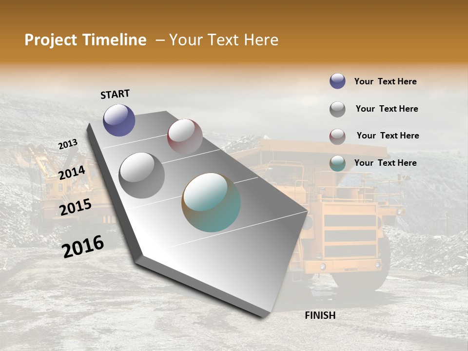 Digger Shovel Car PowerPoint Template