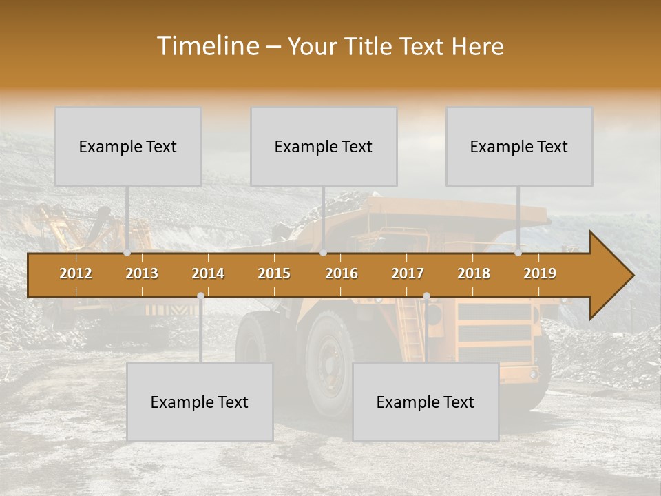 Digger Shovel Car PowerPoint Template