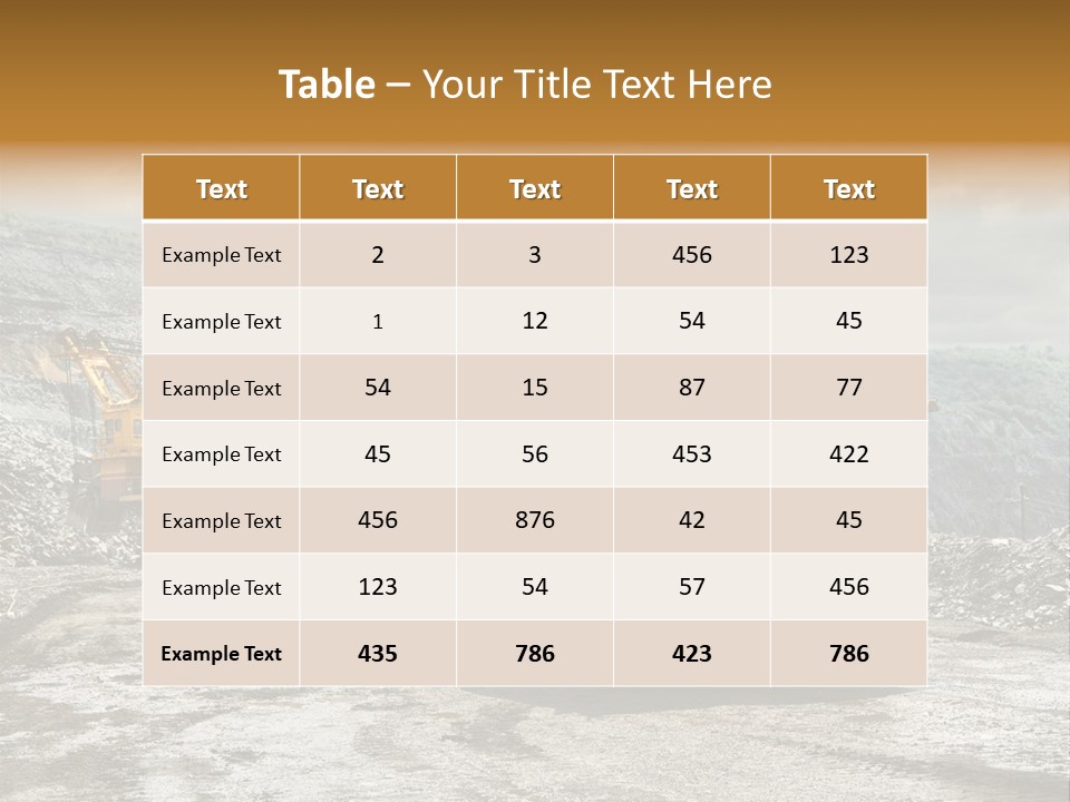 Digger Shovel Car PowerPoint Template