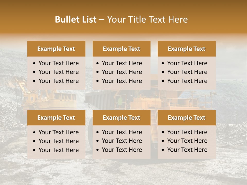 Digger Shovel Car PowerPoint Template