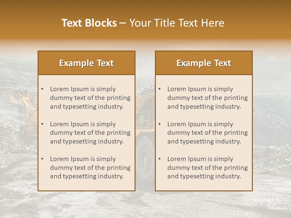 Digger Shovel Car PowerPoint Template