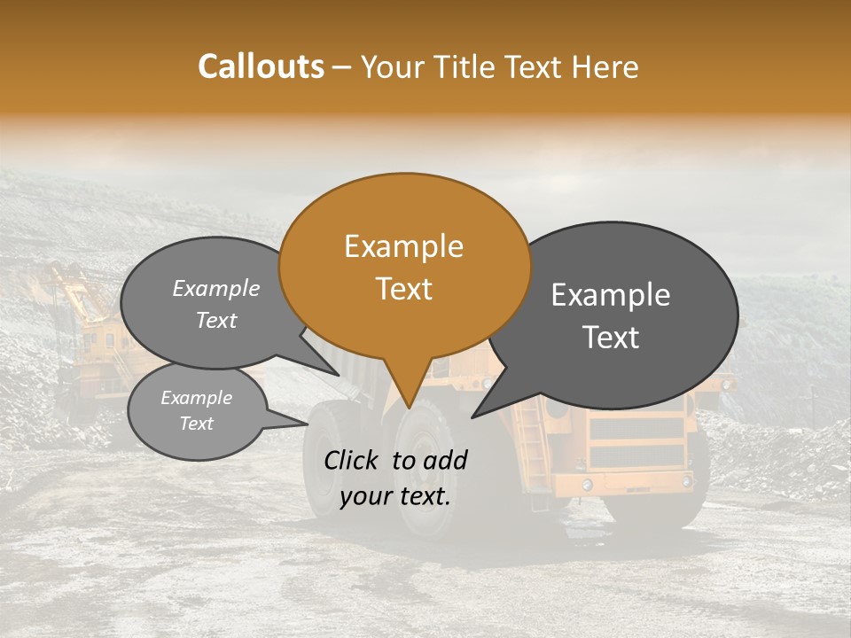 Digger Shovel Car PowerPoint Template