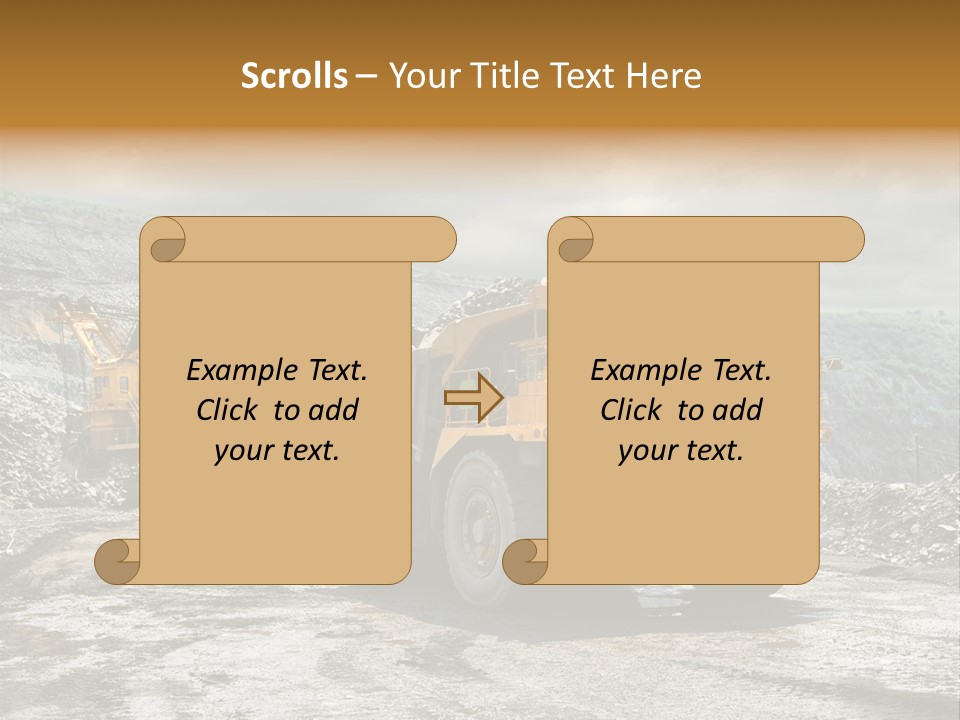 Digger Shovel Car PowerPoint Template