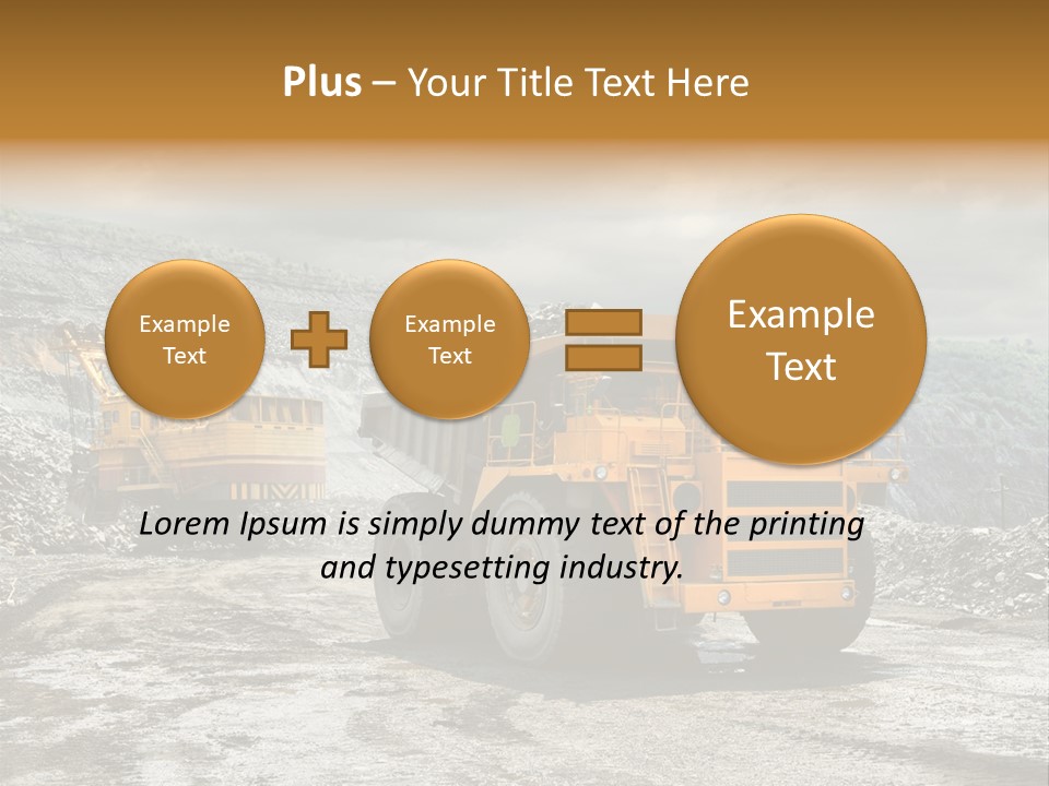 Digger Shovel Car PowerPoint Template
