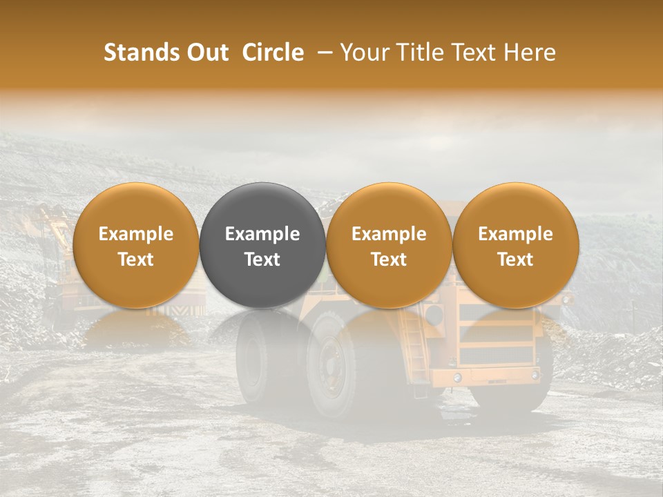 Digger Shovel Car PowerPoint Template