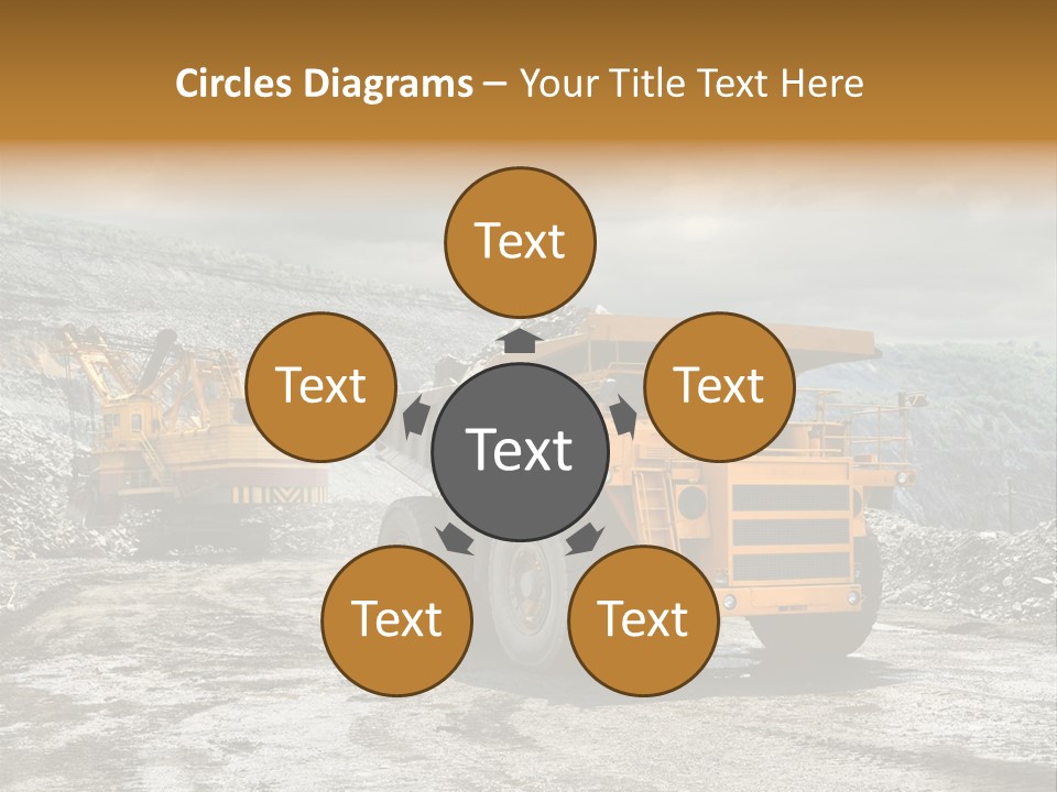 Digger Shovel Car PowerPoint Template