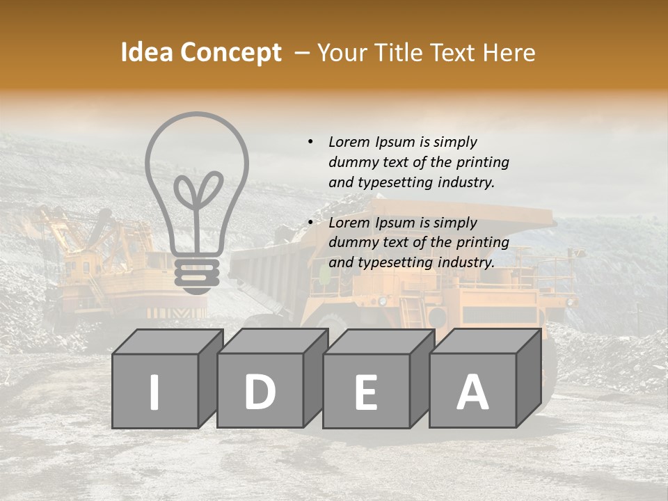 Digger Shovel Car PowerPoint Template