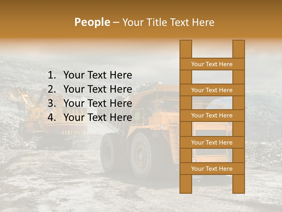 Digger Shovel Car PowerPoint Template