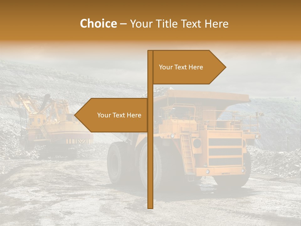 Digger Shovel Car PowerPoint Template