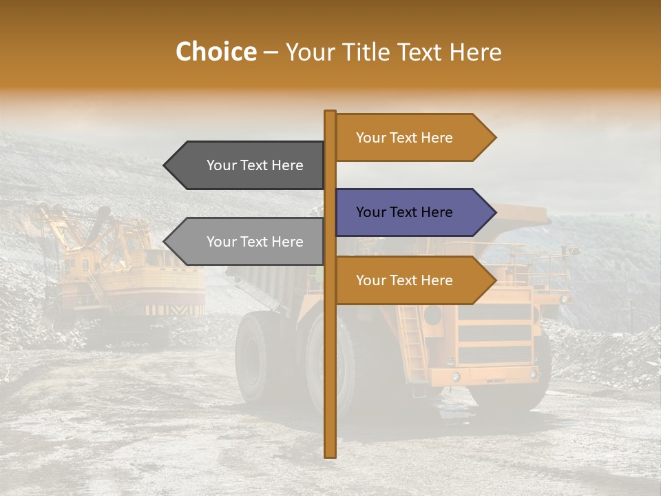 Digger Shovel Car PowerPoint Template