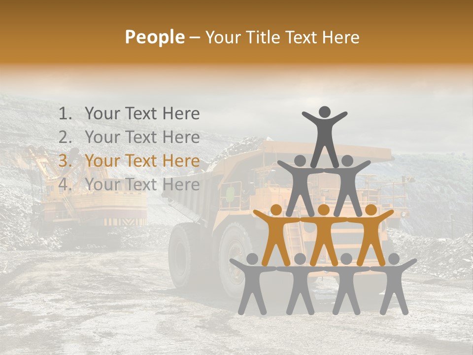 Digger Shovel Car PowerPoint Template
