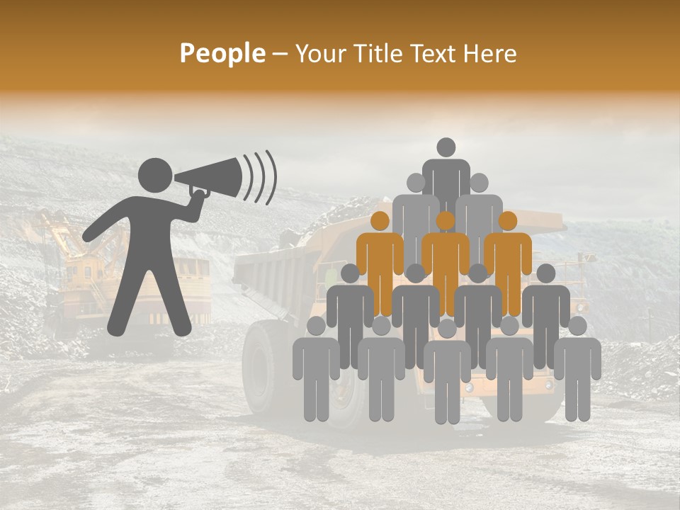 Digger Shovel Car PowerPoint Template