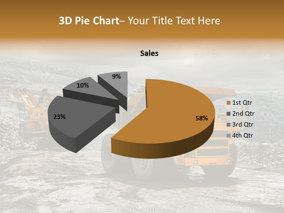 Digger Shovel Car PowerPoint Template