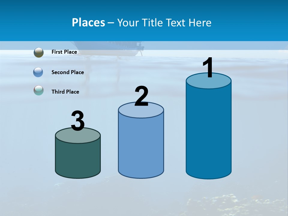 Sail Boat Pure Underwater PowerPoint Template