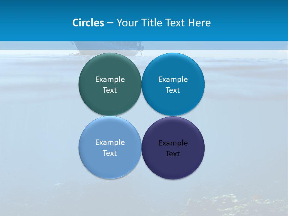 Sail Boat Pure Underwater PowerPoint Template