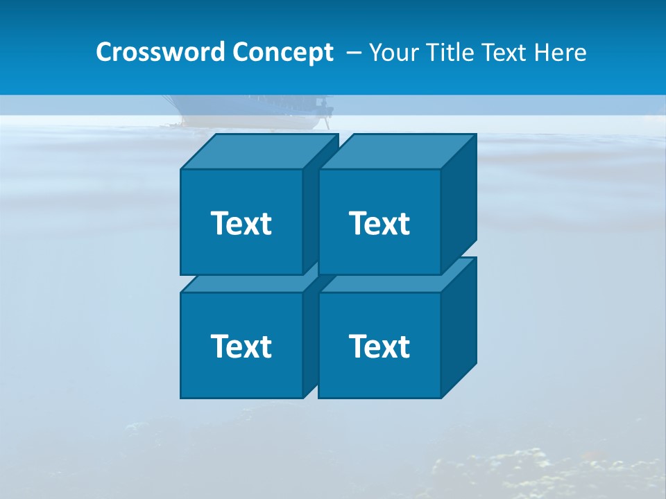 Sail Boat Pure Underwater PowerPoint Template