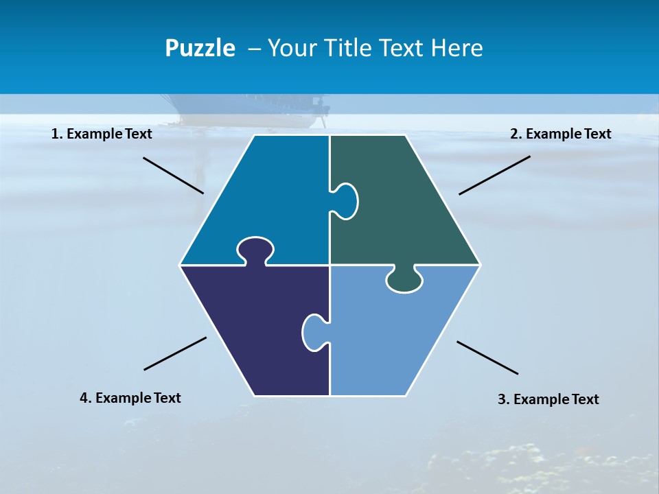 Sail Boat Pure Underwater PowerPoint Template