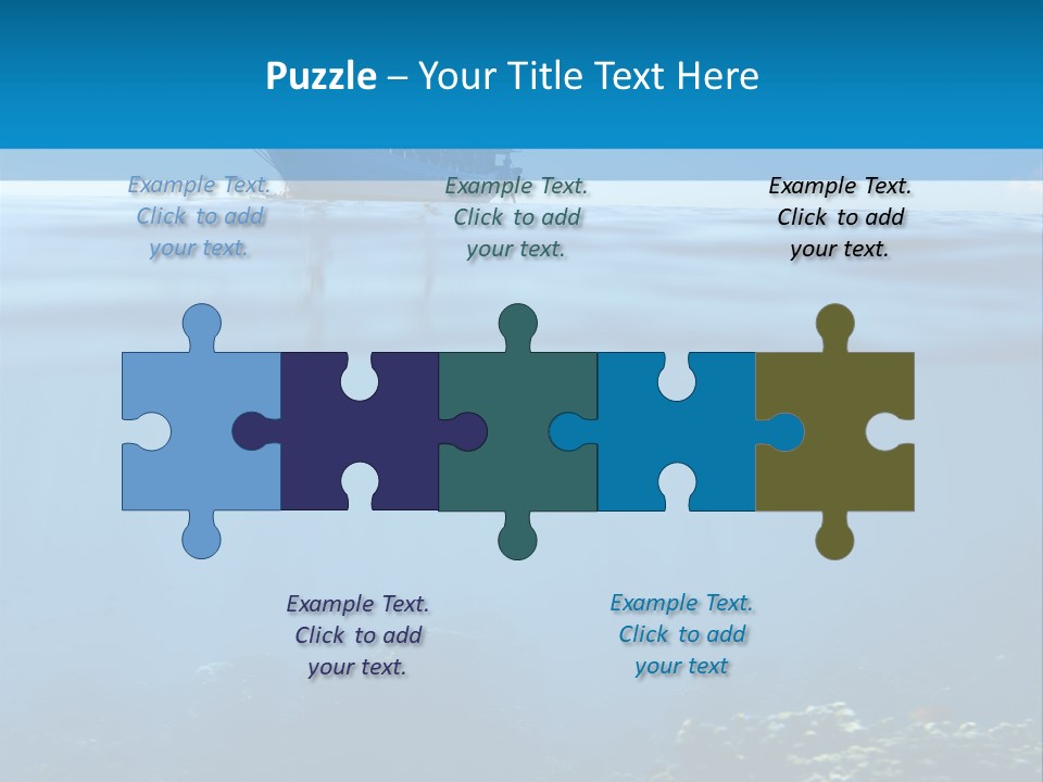 Sail Boat Pure Underwater PowerPoint Template