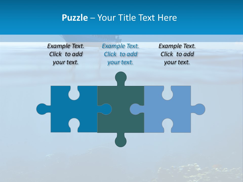 Sail Boat Pure Underwater PowerPoint Template