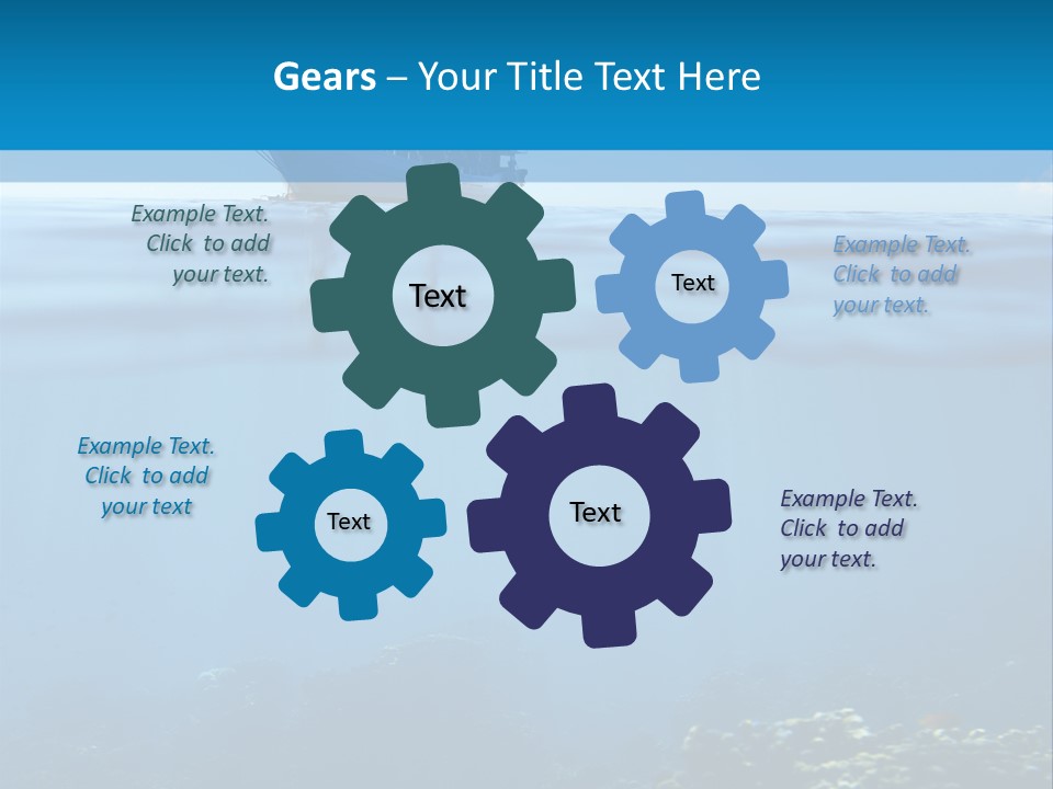 Sail Boat Pure Underwater PowerPoint Template