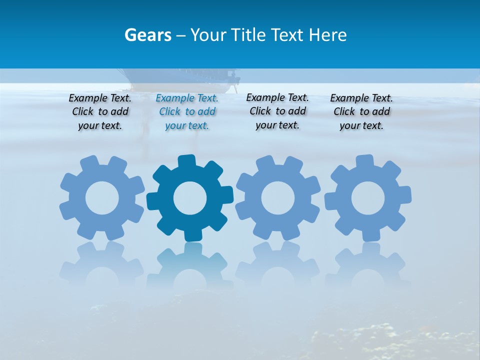 Sail Boat Pure Underwater PowerPoint Template