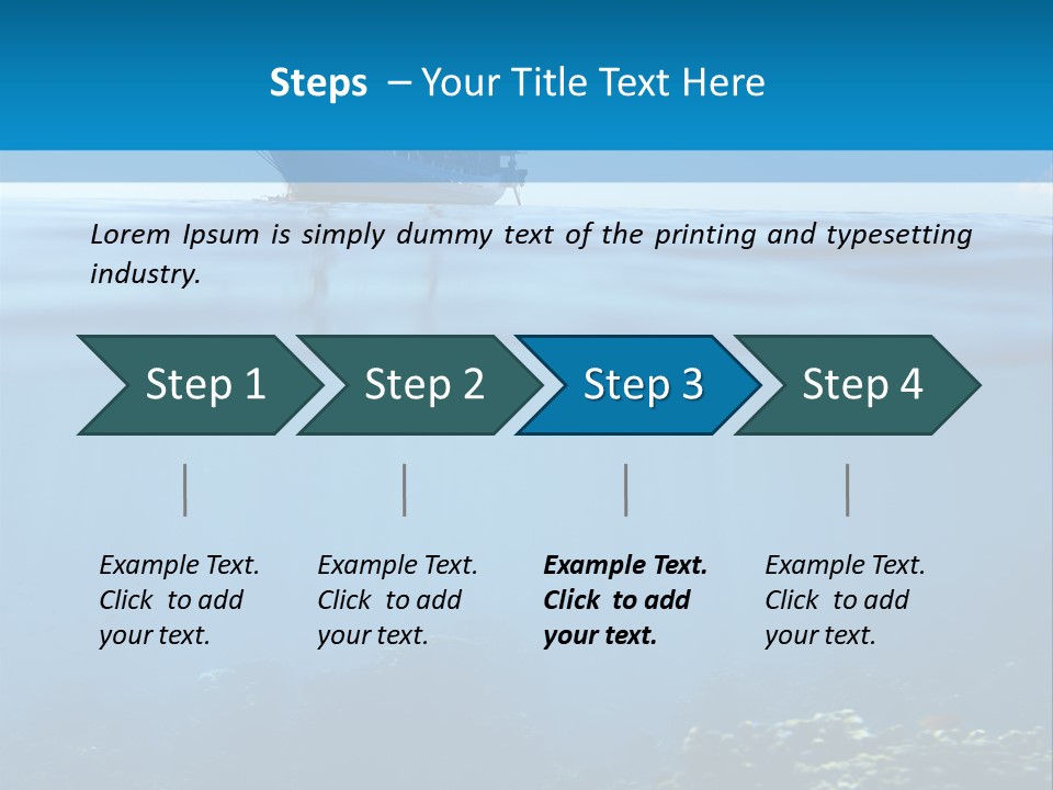 Sail Boat Pure Underwater PowerPoint Template