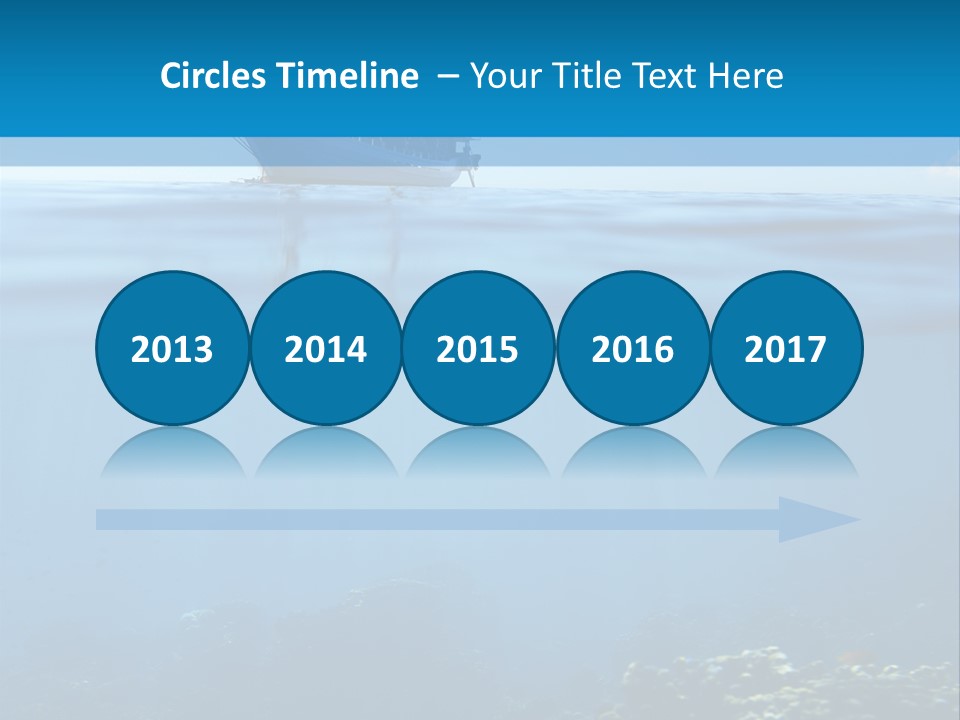 Sail Boat Pure Underwater PowerPoint Template