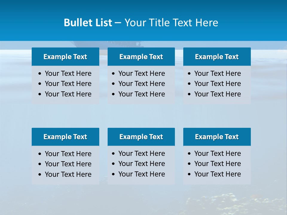 Sail Boat Pure Underwater PowerPoint Template