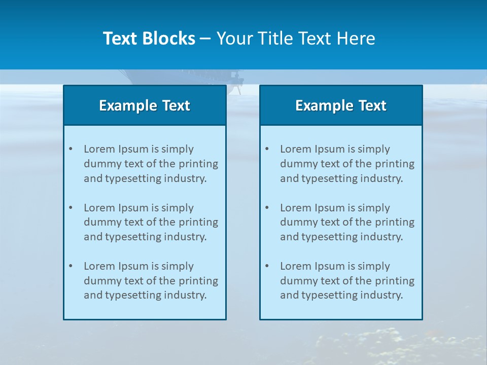 Sail Boat Pure Underwater PowerPoint Template