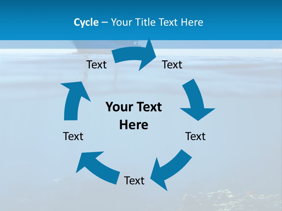 Sail Boat Pure Underwater PowerPoint Template